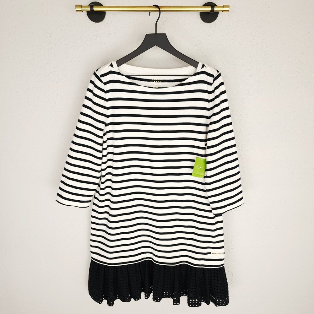 kate spade Black and White Striped Mini Dress